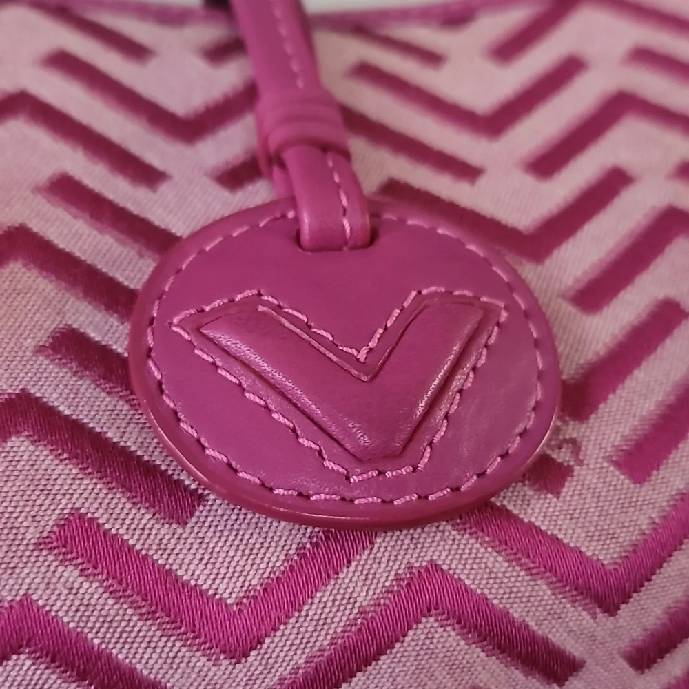 Via Spiga 90's Vintage Crescent Hot Barbie Pink Fushia Logo Hobo Shoulder Bag